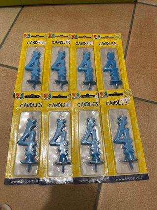 6 Candeline Numero 4 - Blu