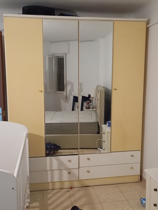 Armario ropero 3 puertas espejo