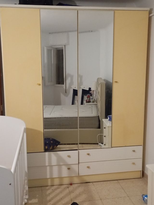 Armario ropero 3 puertas espejo