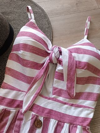 Vestido Lammy rayas rosa-blanco