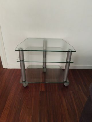 Mesa auxiliar cristal - moderna