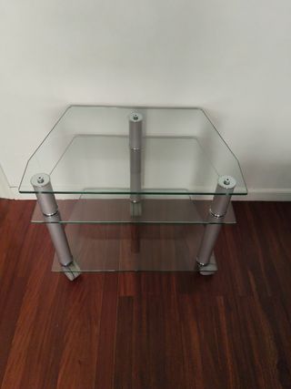 Mesa auxiliar cristal - moderna