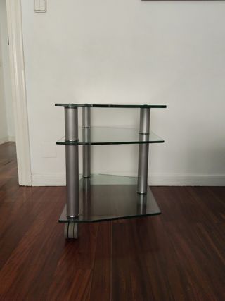 Mesa auxiliar cristal - moderna