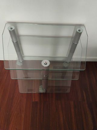 Mesa auxiliar cristal - moderna
