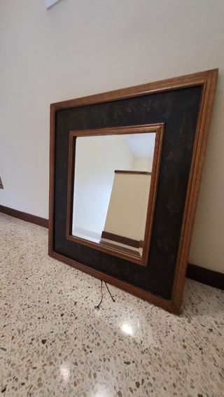 Espejo vintage madera dorada