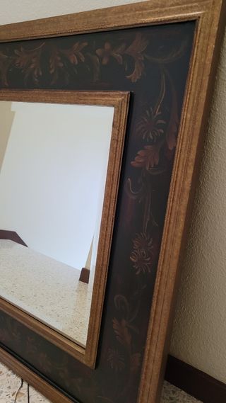 Espejo vintage madera dorada