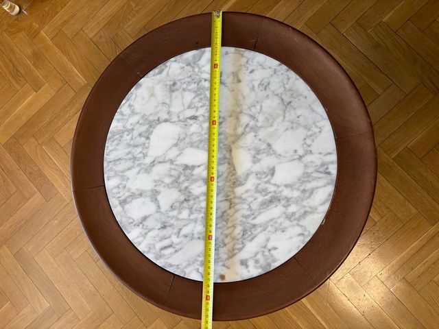 Mesita redonda mármol madera