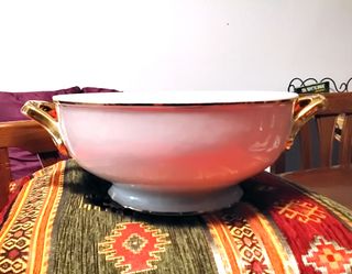 Zuppiera vintage oro bianco