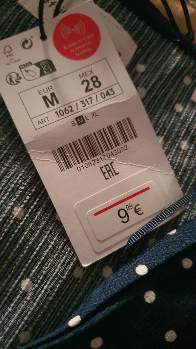 Vestido lunares azul - M