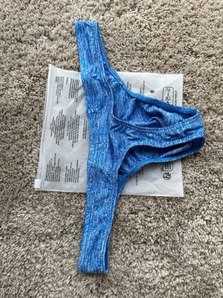 Tanga para Hombre Azul Jaspeado M