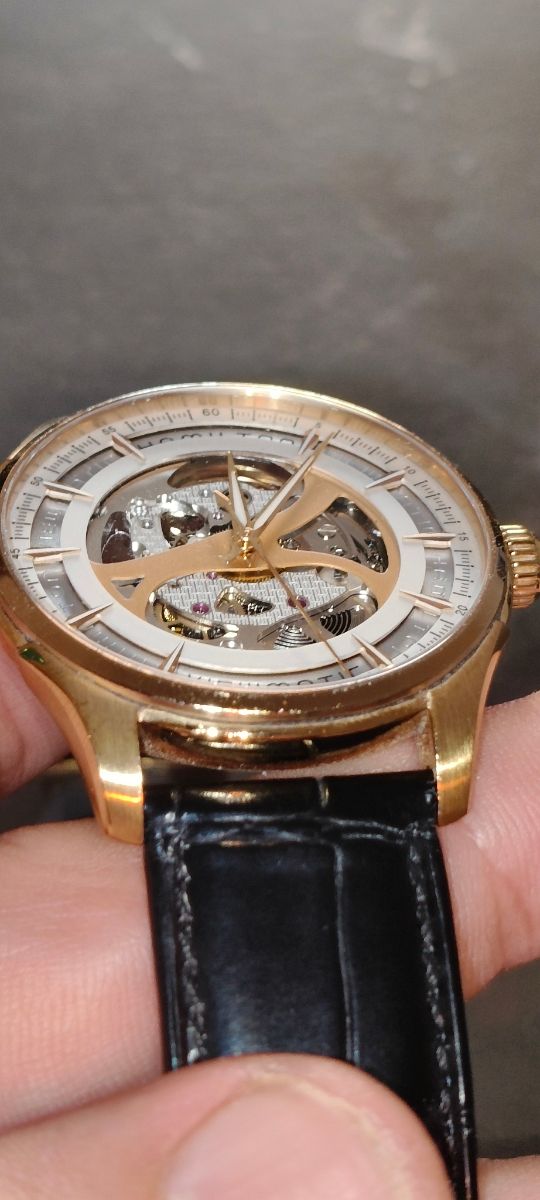 Hamilton Skeleton H-10-S PVD oro rosa 40mm Auto