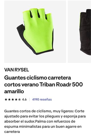 Guantes Decathlon ciclismo