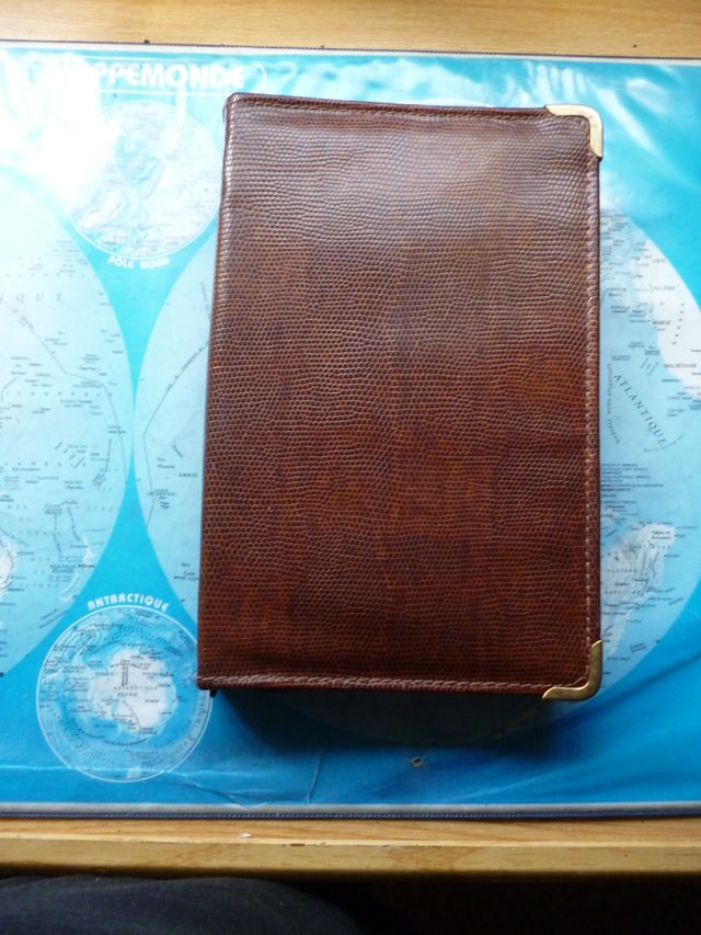 Cartera marrón piel cocodrilo