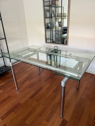 Mesa cristal moderna - Comedor