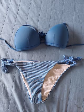 Bikini Calzedonia 42 - Blu/Bianco
