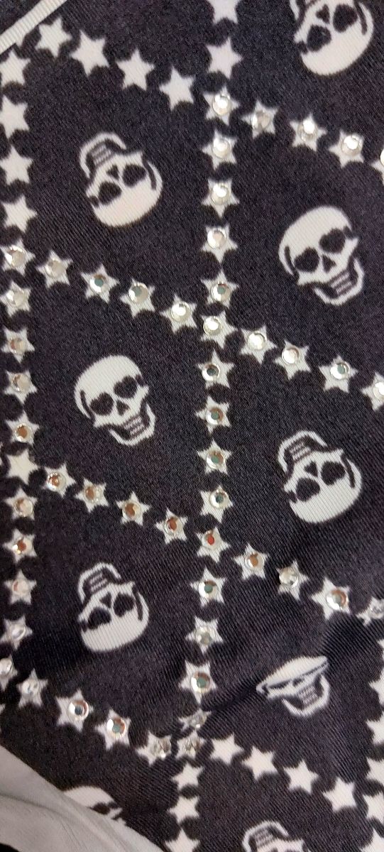 Bikini SiSi nero-grigio con strass