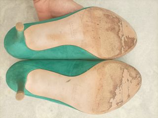 Zapatos tacón eventos turquesa