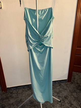 Vestido largo turquesa - Talla L
