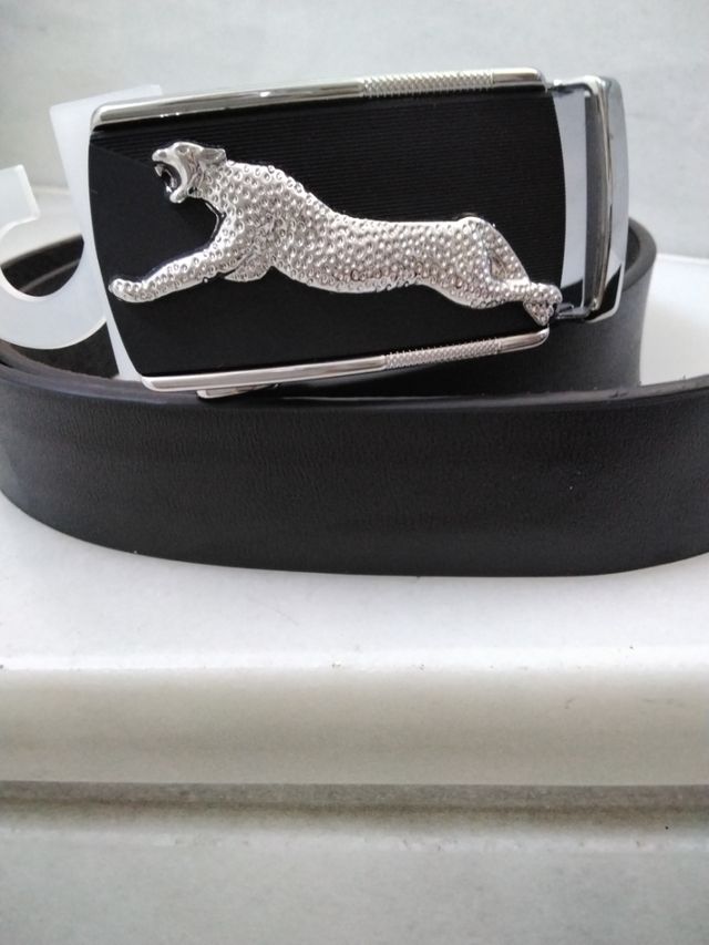 Cinturón hombre , cuero sintético negro, puma