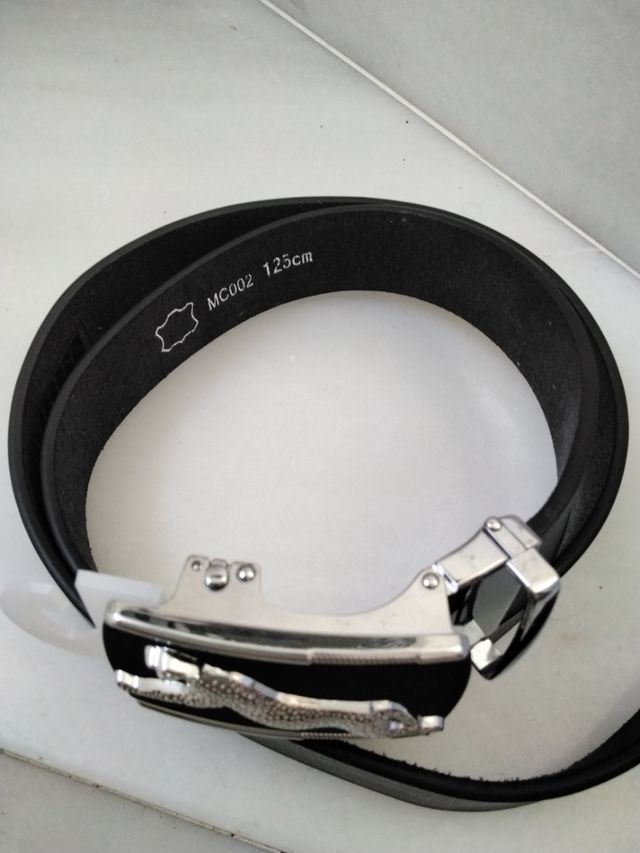 Cinturón hombre , cuero sintético negro, puma