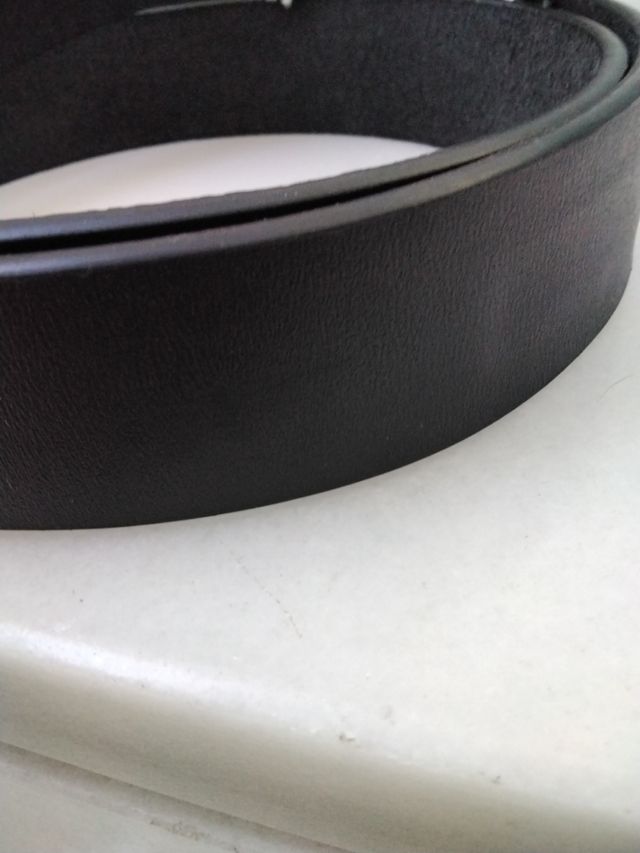 Cinturón hombre , cuero sintético negro, puma