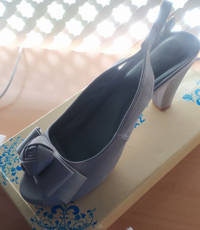 Plataformas raso plata 38