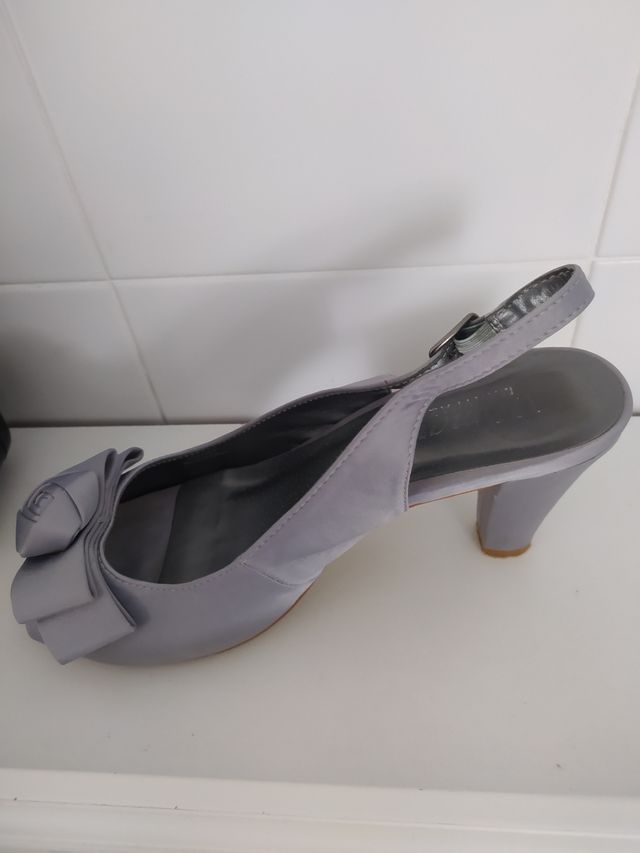 Plataformas raso plata 38