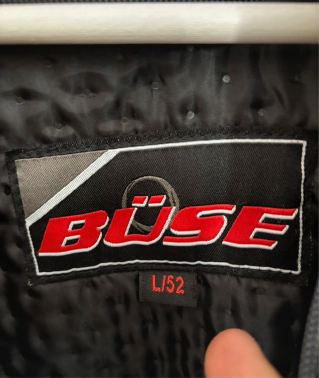 Chaqueta moto Büse negra/amarilla