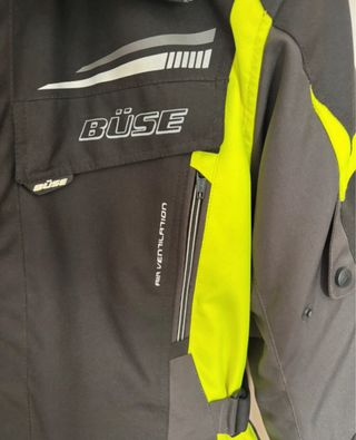 Chaqueta moto Büse negra/amarilla