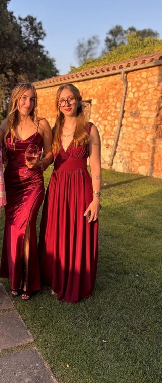 Vestido fiesta burdeos, ideal para boda