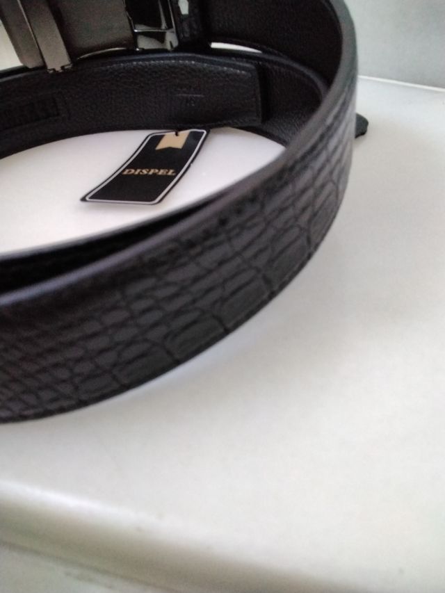 Cinturón cocodrilo - Piel negra