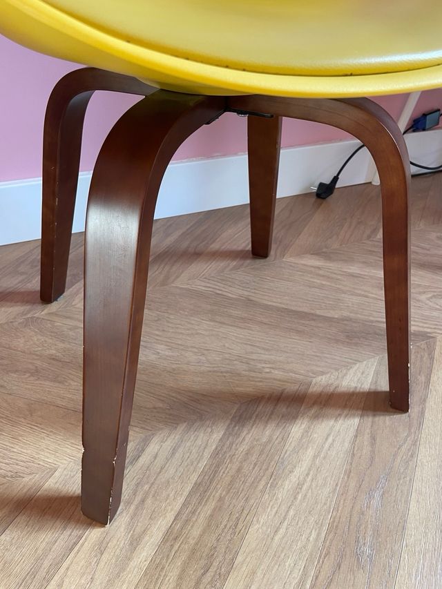 2 Sillas comedor modernas amarillas