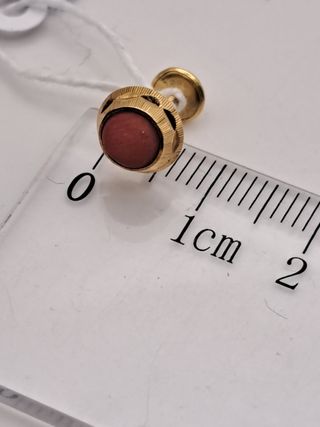 Pendientes oro 18k coral
