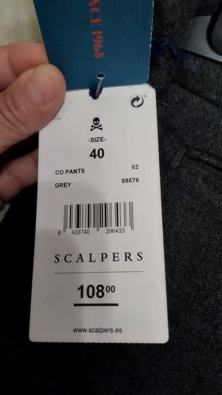 Pantalón Scalpers Gris oscuro Hombre
