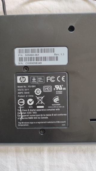 Tastiera HP USB nera