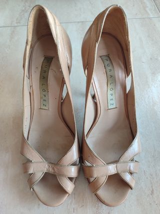 Zapatos Pura López - beige - talla 35