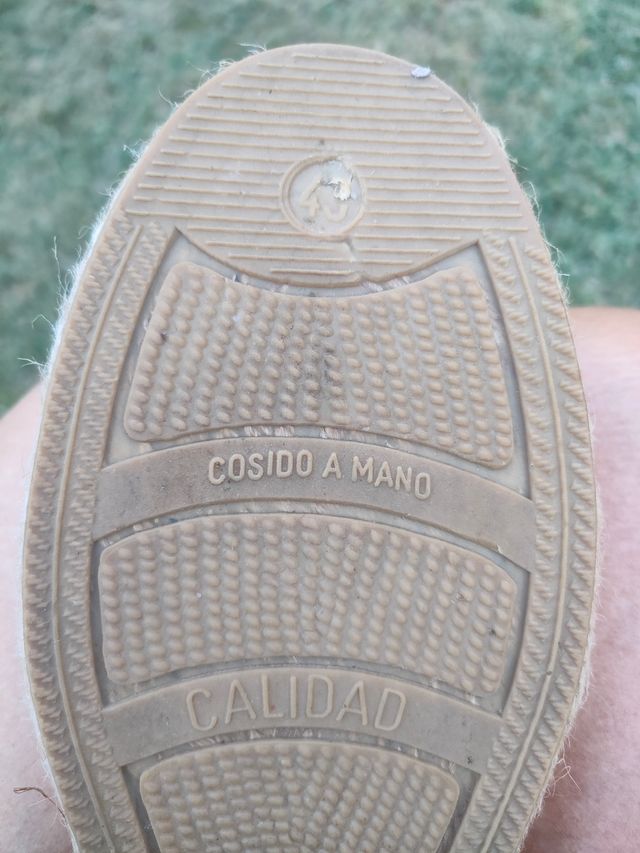 Zapatillas algodón beige