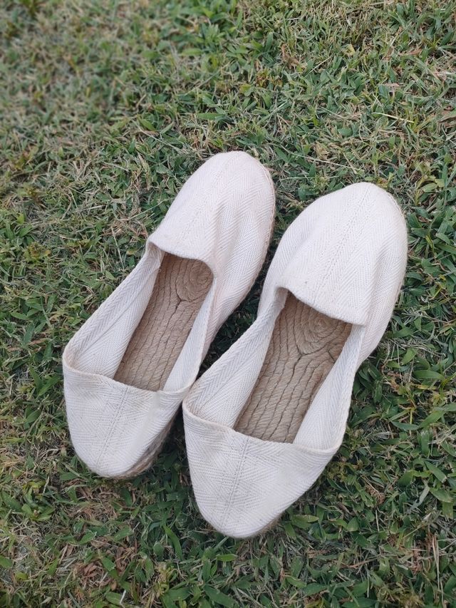 Zapatillas algodón beige
