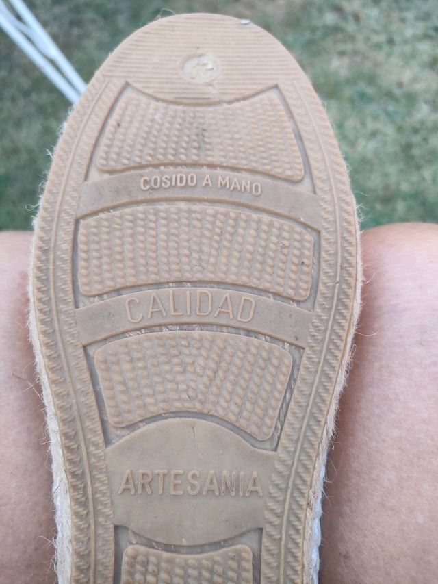 Zapatillas algodón beige