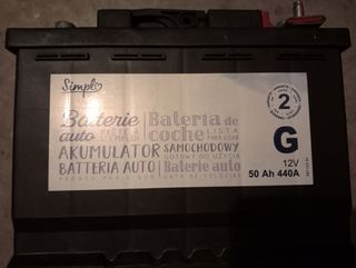 Batería coche Carrefour Simply 50 Ah, 440 A, 12 V.
