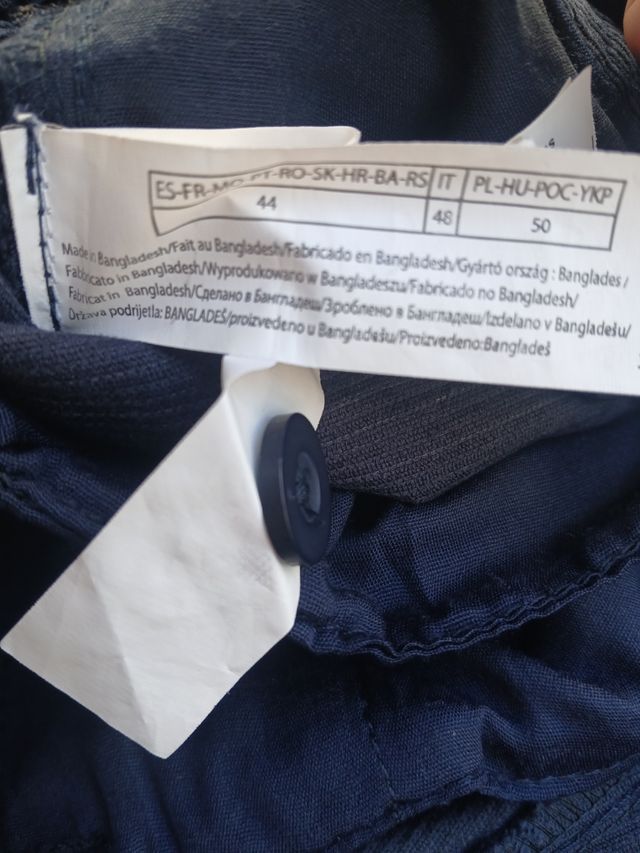 Calças de bombazina Azul