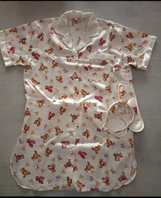 Pijama seda estampado osos