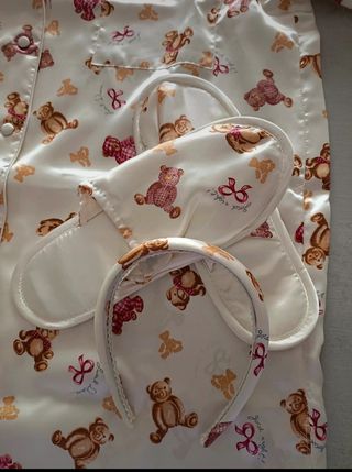 Pijama seda estampado osos