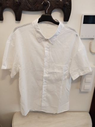Oferta Camisa blanca manga corta hombre M