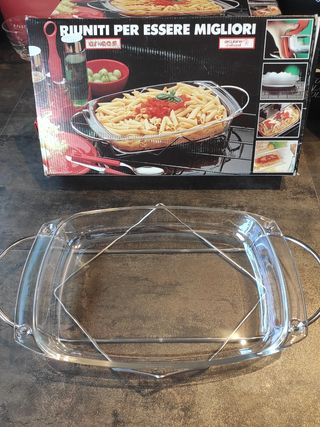  3 Bandejas para  horno de cristal  con soporte