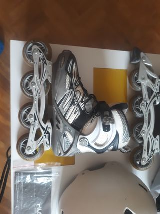 Patines Fila + casco y protecciones