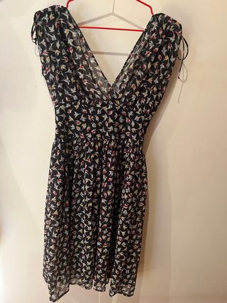 Vestido Zara estampado S