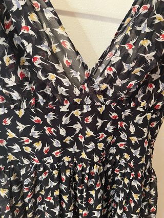 Vestido Zara estampado S