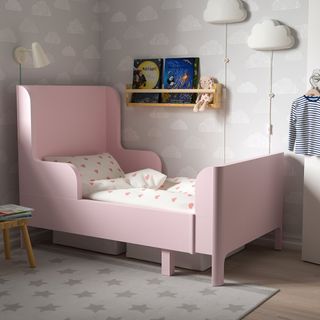 Cama infantil BUSUNGE rosa 80x200cm + regalo