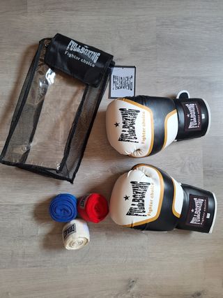 Guantes boxeo Fighter Choice + vendas Everlast